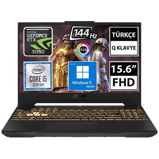 Asus TUF Gaming F15 FX507ZC4-HN081W i5-12500H 8 GB 512 GB SSD RTX3050 15.6